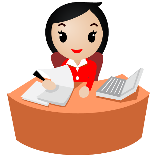 eyes-office-women-red-icon